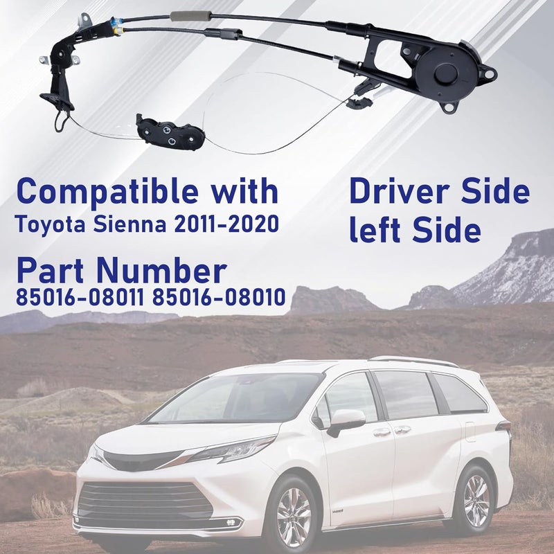 COILFRDS 85016-08011 كابل باب منزلق كهربائي فرعي متوافق مع تويوتا سيينا 2011-2020، استبدال 85016-08010 الجانب الأيسر للسائق - Image 2